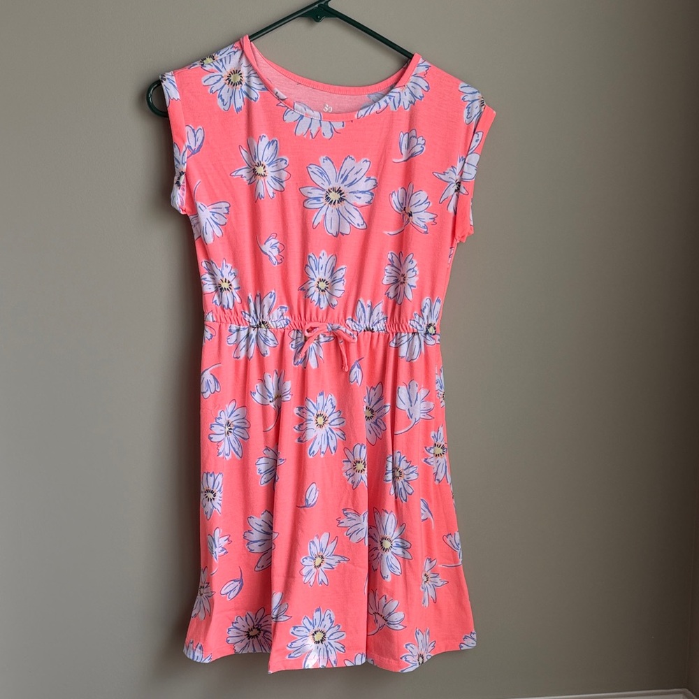 Girls SO Peach Floral Kids Dress XL